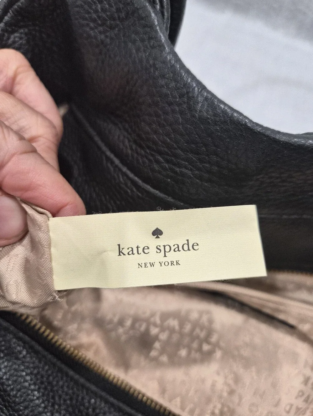 Kate Spade New York Berkshire Road Stevie Black Pebbled Leather Satchel Tote Bag